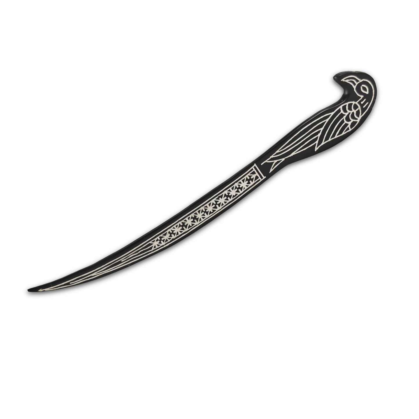 Handmade Bidri Metal Bookmark – Premium Bird Design | 17cm Slim Luxury Book Marker | Traditional Indian Craft | Elegant Gift for Book Lovers & Readers