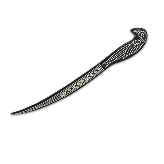 Handmade Bidri Metal Bookmark – Premium Bird Design | 17cm Slim Luxury Book Marker | Traditional Indian Craft | Elegant Gift for Book Lovers & Readers