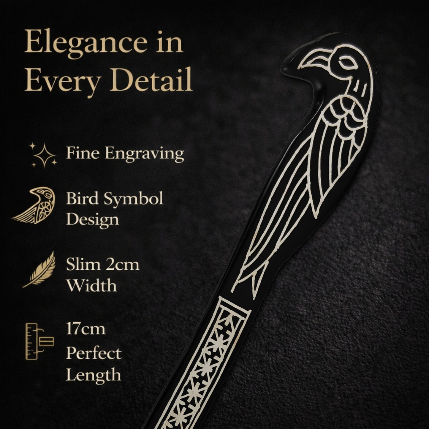 Handmade Bidri Metal Bookmark – Premium Bird Design | 17cm Slim Luxury Book Marker | Traditional Indian Craft | Elegant Gift for Book Lovers & Readers