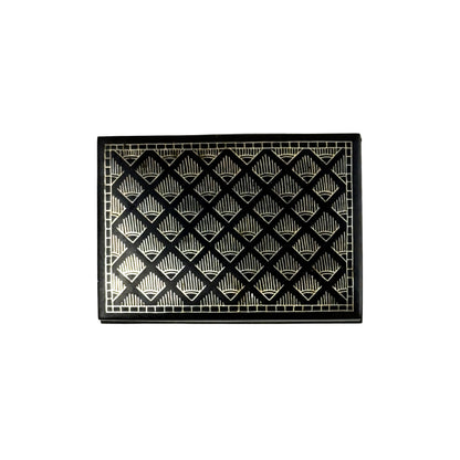 Bidri Craft Jewellery Box – Handmade Silver Inlay Metal Storage Case | Traditional Indian Bidriware Trinket Box for Rings, Earrings & Gifts (11 cm)