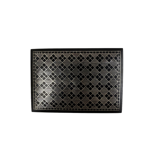 Bidriware Jewellery Box Handmade – Silver Inlay Metal Storage Box | Decorative Trinket Organizer for Rings, Earrings & Wedding Gifts