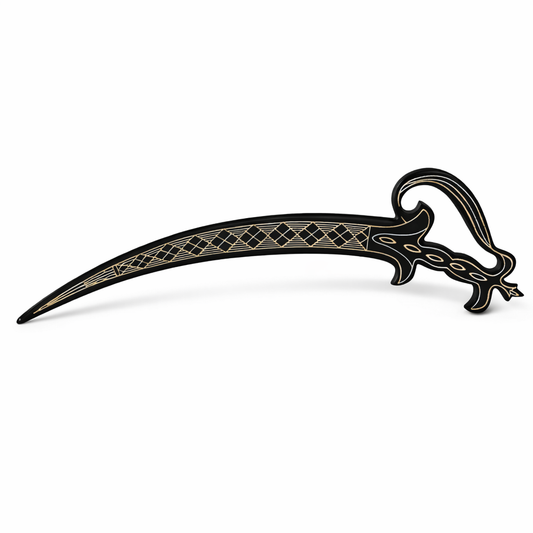 Handcrafted Bidri Paper Cutter 22cm – Traditional Indian Metal Inlay Letter Opener, Decorative Desk Accessory & Premium Gift Item